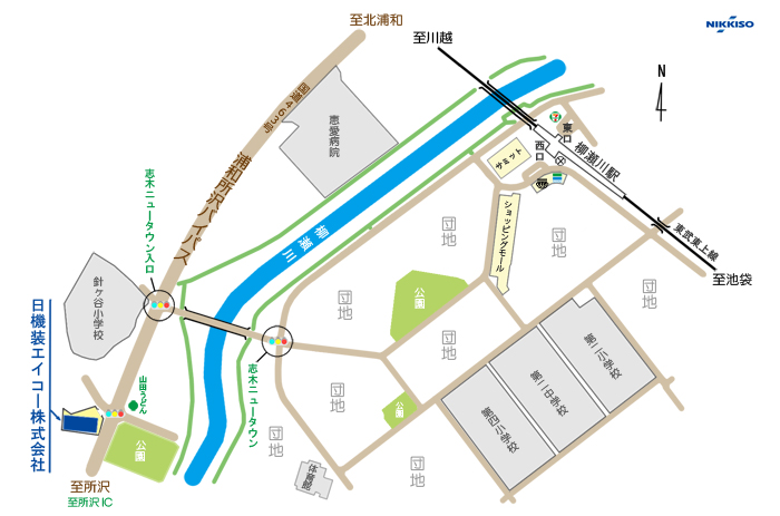 三芳案内図